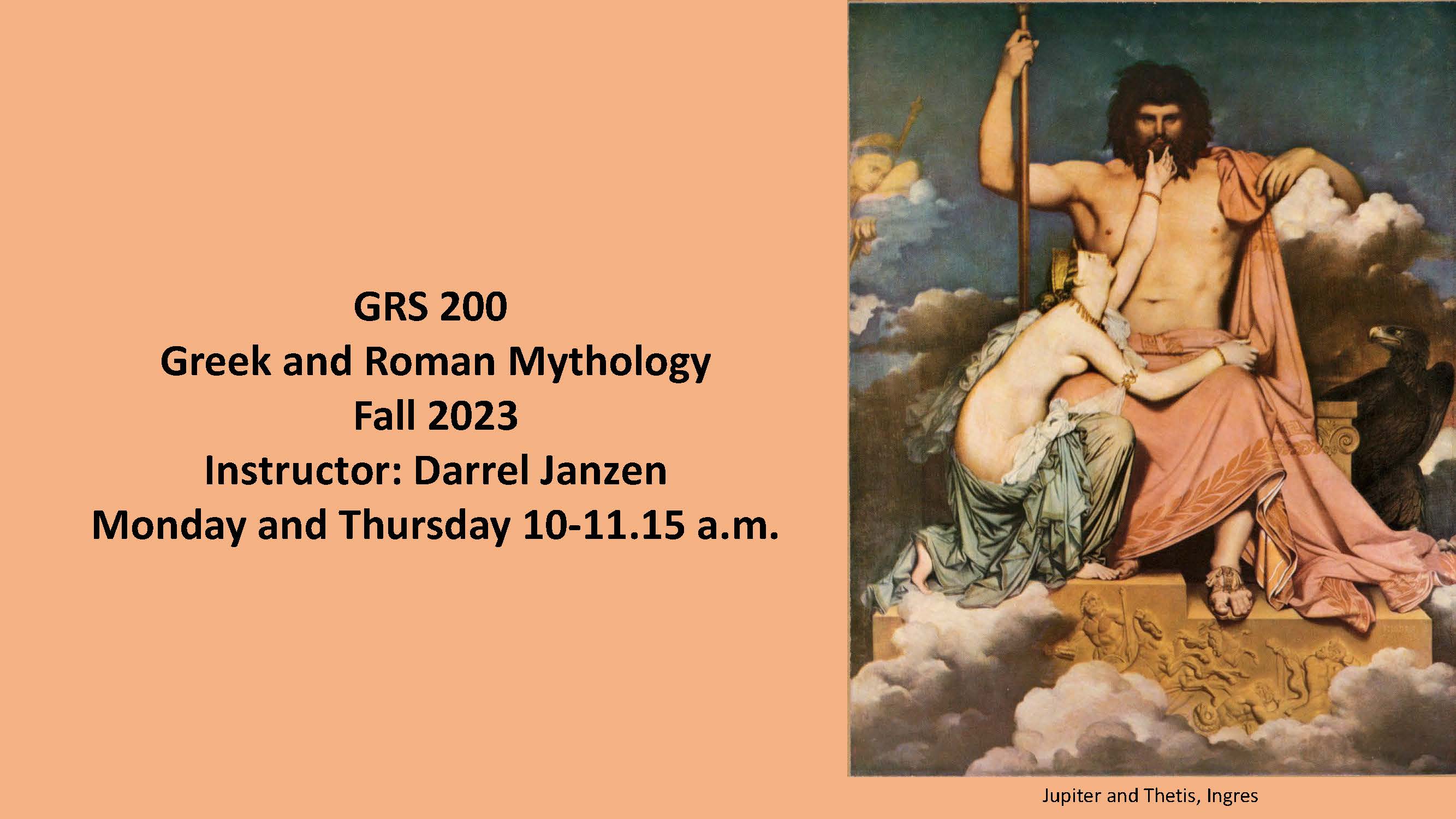 IDENTIFY, DESCRIBE, and ANALYZE Greek and Roman myth and mythical figures
